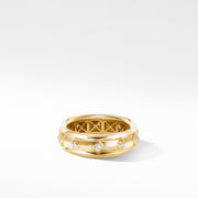 Modern Renaissance Ring in 18K Yellow Gold with Diamonds