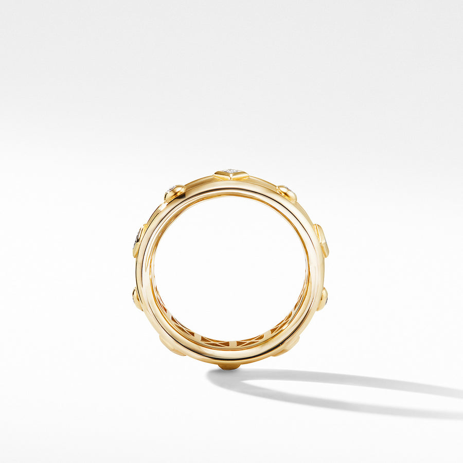 Modern Renaissance Ring in 18K Yellow Gold with Diamonds