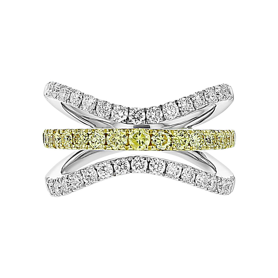 Three Row Diamond Ring