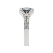 London Blue Topaz and Diamond Lasso Ring