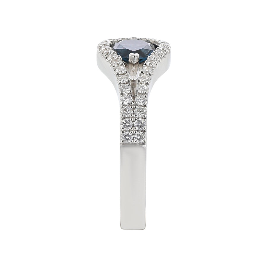 London Blue Topaz and Diamond Lasso Ring