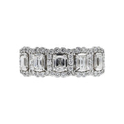 Emerald Crisscut Diamond Wedding Band