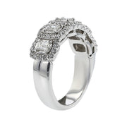 Emerald Crisscut Diamond Wedding Band