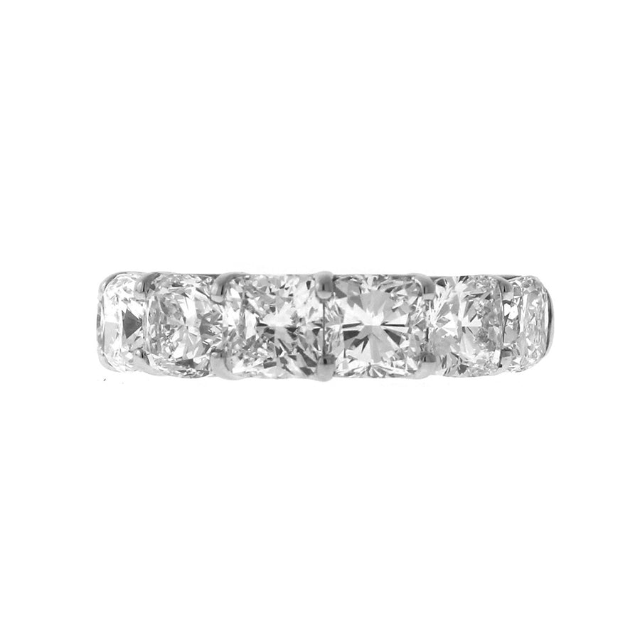 Platinum 7 Stone Diamond Wedding Band