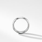 Beveled Band Ring in 18K White Gold