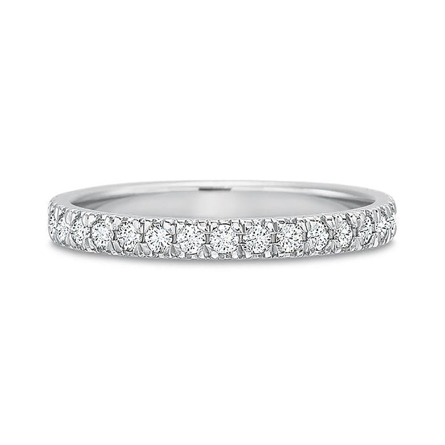 New Aire Full Round Brilliant Split Prong Eternity Band