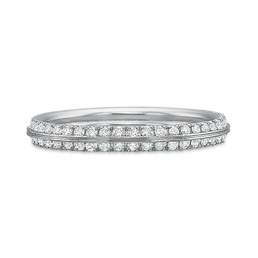 New Aire Two Row Divided Prong Set Eternity Band