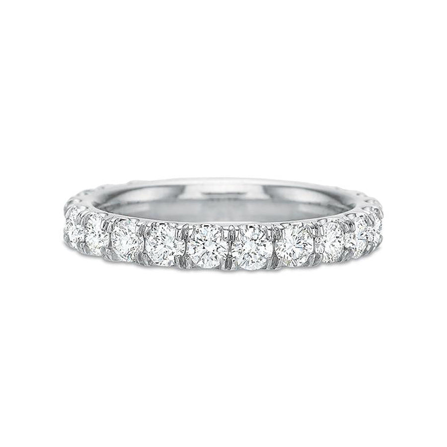 Comfort Fit Diamond Partway Wedding Band