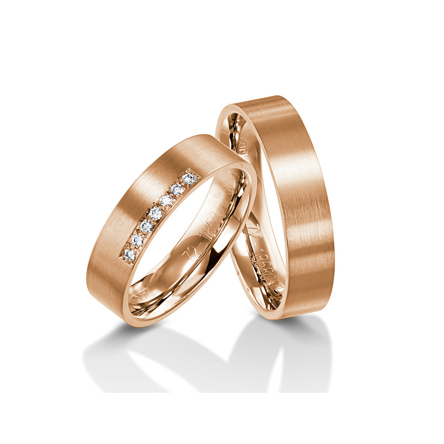 Polished Gold Flat Wedding Band