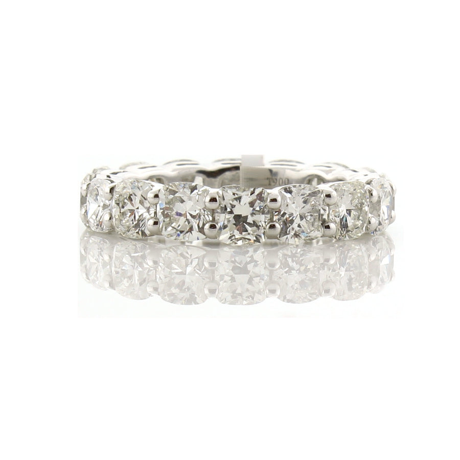 Platinum Cushion Cut Diamond Eternity Band