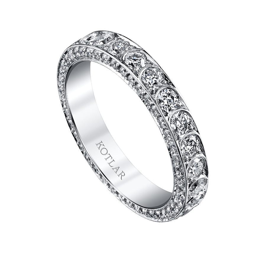 Artisan Pave Scallop Eternity Band