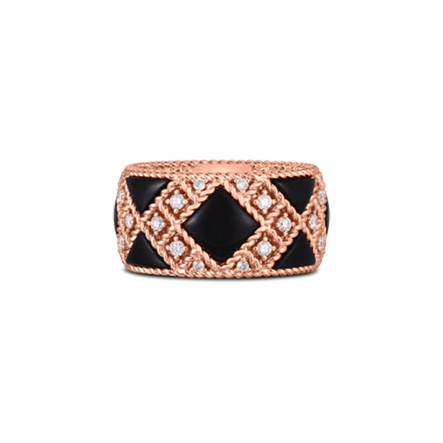 18K Palazzo Ducale Black Jade and Diamond Band