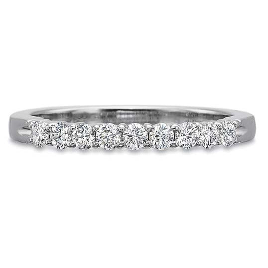 Half Round Diamond Shared Prong Band