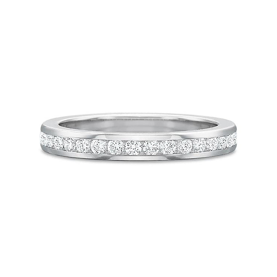 Full Round Diamond Channel Set Eternity Band