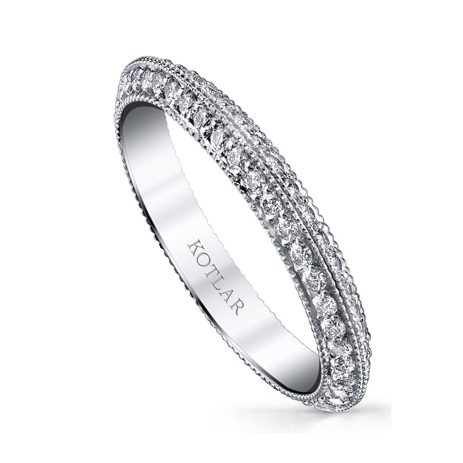 Diamond Artisan Pave Crown Eternity Band