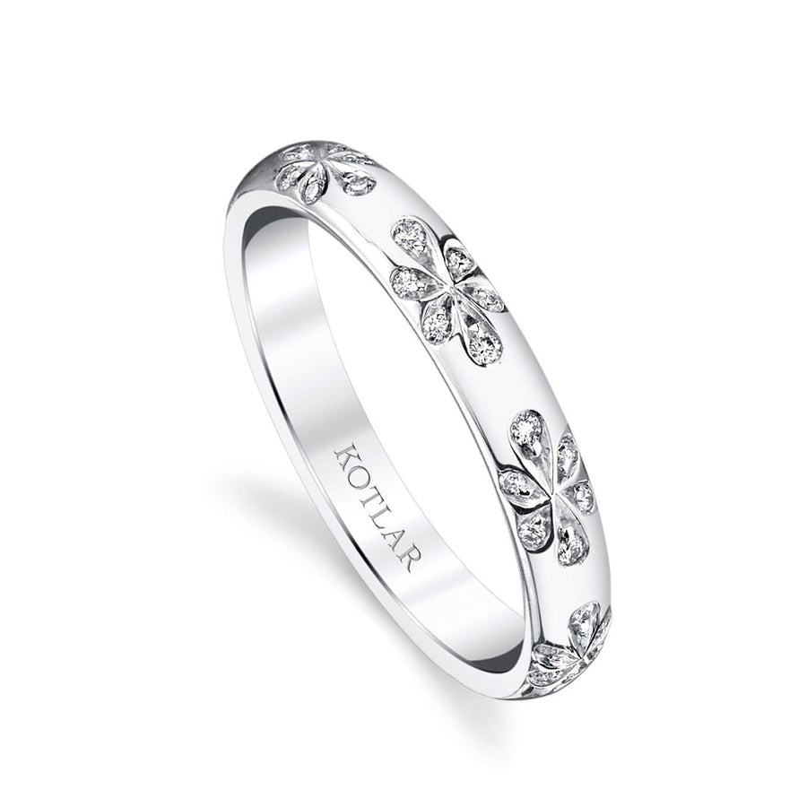 Floral Artisan Pave Band