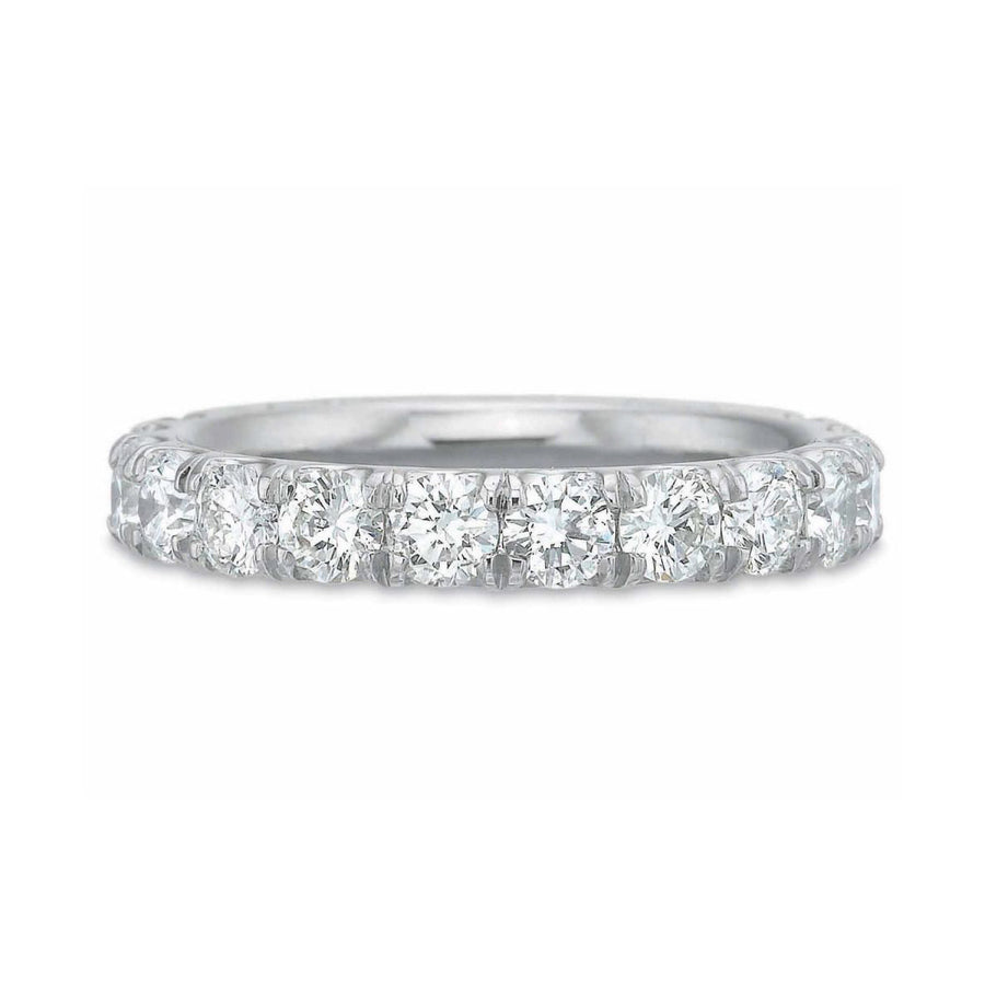Comfort Fit Diamond Wedding Band in 18K White Gold