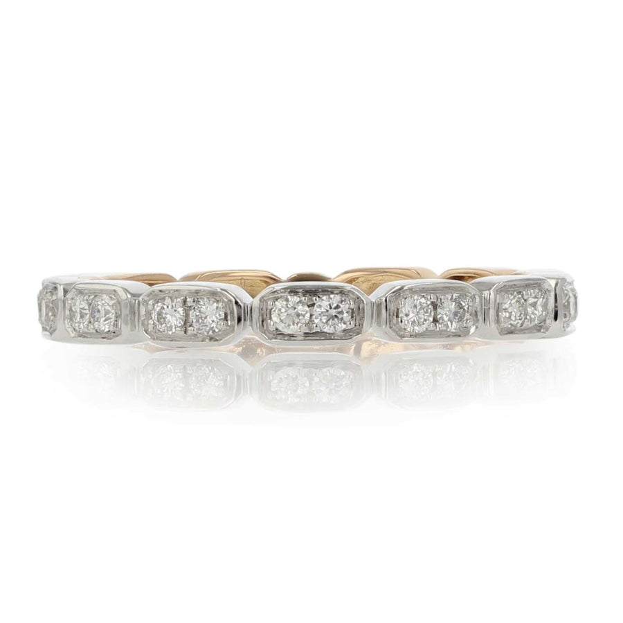 14K Diamond Wedding Band