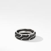 Forged Carbon Band with 18K White Gold, 8.5mm