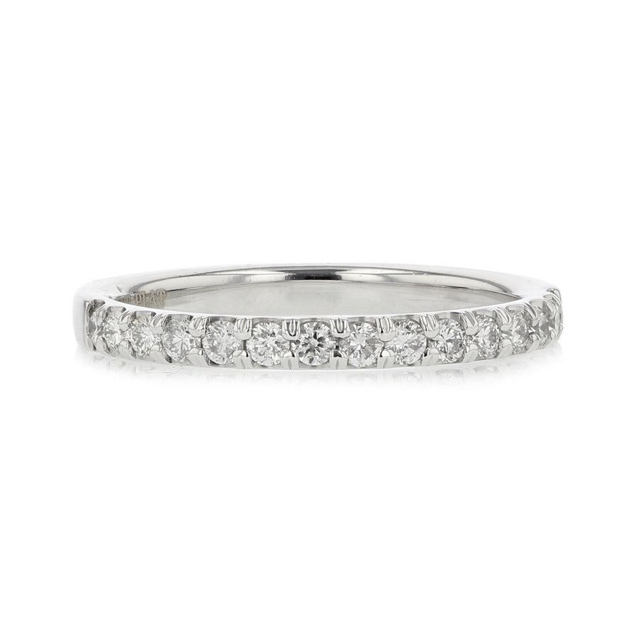 Platinum Diamond Wedding Band with Comfort Fit