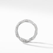 DY Wisteria Wedding Band with Diamonds in Platinum