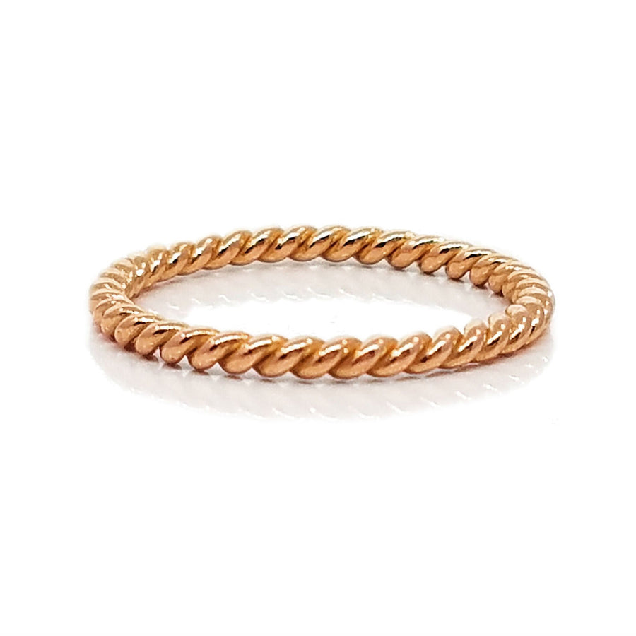 Rope Rose Gold Wedding Band