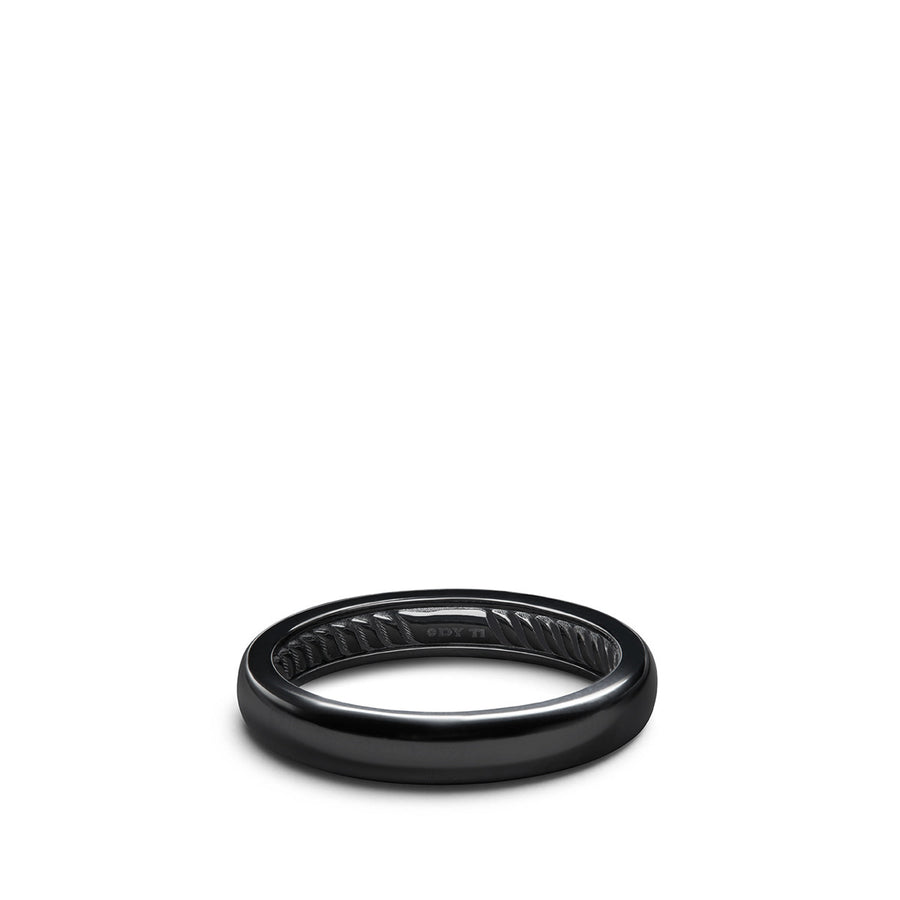 DY Classic Band Ring in Black Titanium, 3.5mm