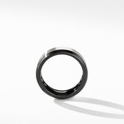Beveled Band Ring in Black Titanium with Grey Titanium, 8mm