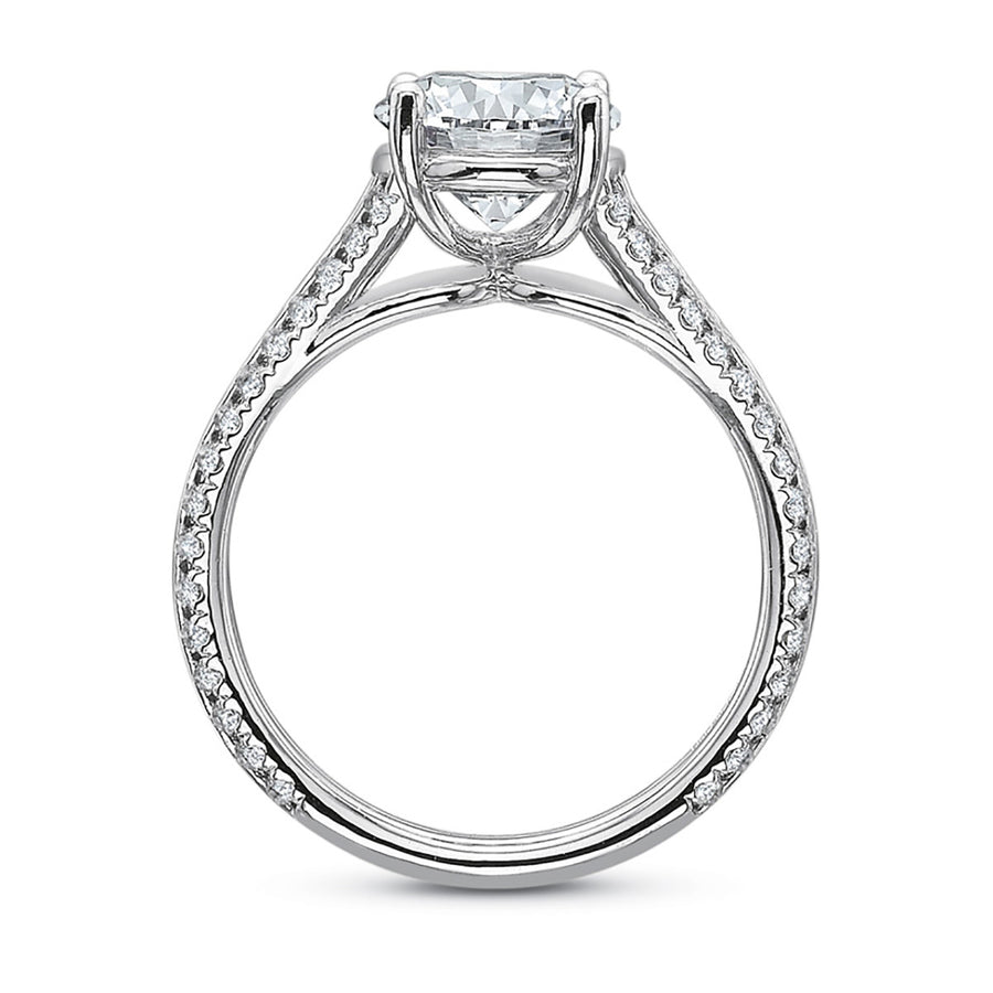 Diamond Split Shank Engagement Ring Setting