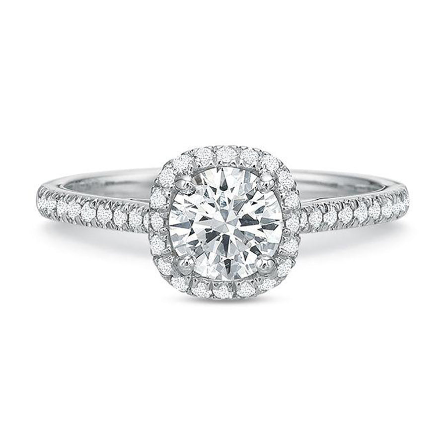 New Aire Petite Diamond Halo Engagement Ring Setting
