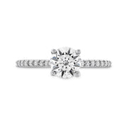 Camilla Hearts On Fire Diamond Semi-Mount Ring in Platinum for Round Center