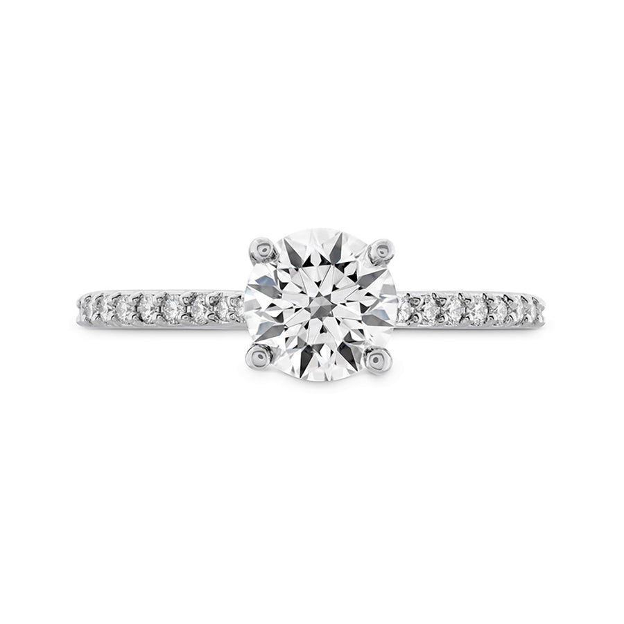 Camilla Hearts On Fire Diamond Semi-Mount Ring in Platinum for Round Center