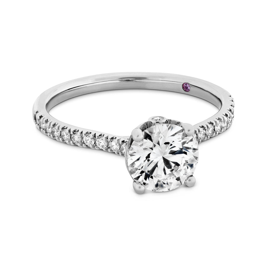 Silhouette Engagement Ring Setting with Diamonds