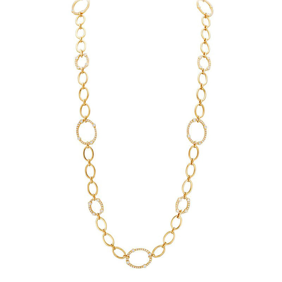 Convertible 18k Yellow Gold Diamond Necklace