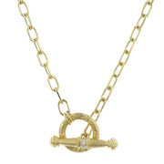 Flat Link Necklace with Toggle