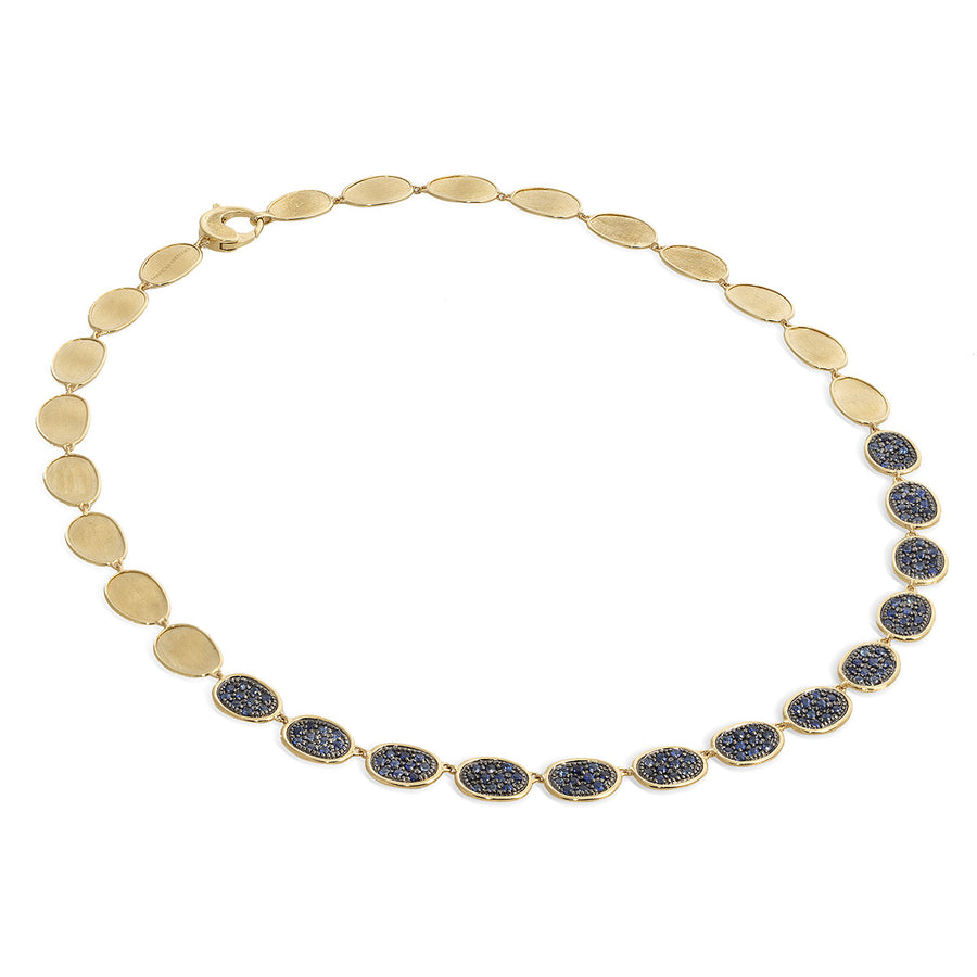 Lunaria Collection 18K Yellow Gold and Sapphire Necklace