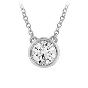 Hearts on Fire Classic Bezel Solitaire Pendant