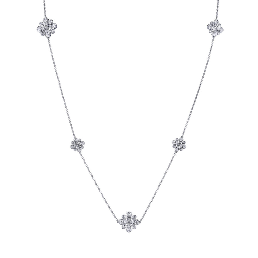 Scallop Jubilee 5 Cluster Station Necklace