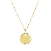 Initial Charm Necklace with Diamonds in Gold on Chain