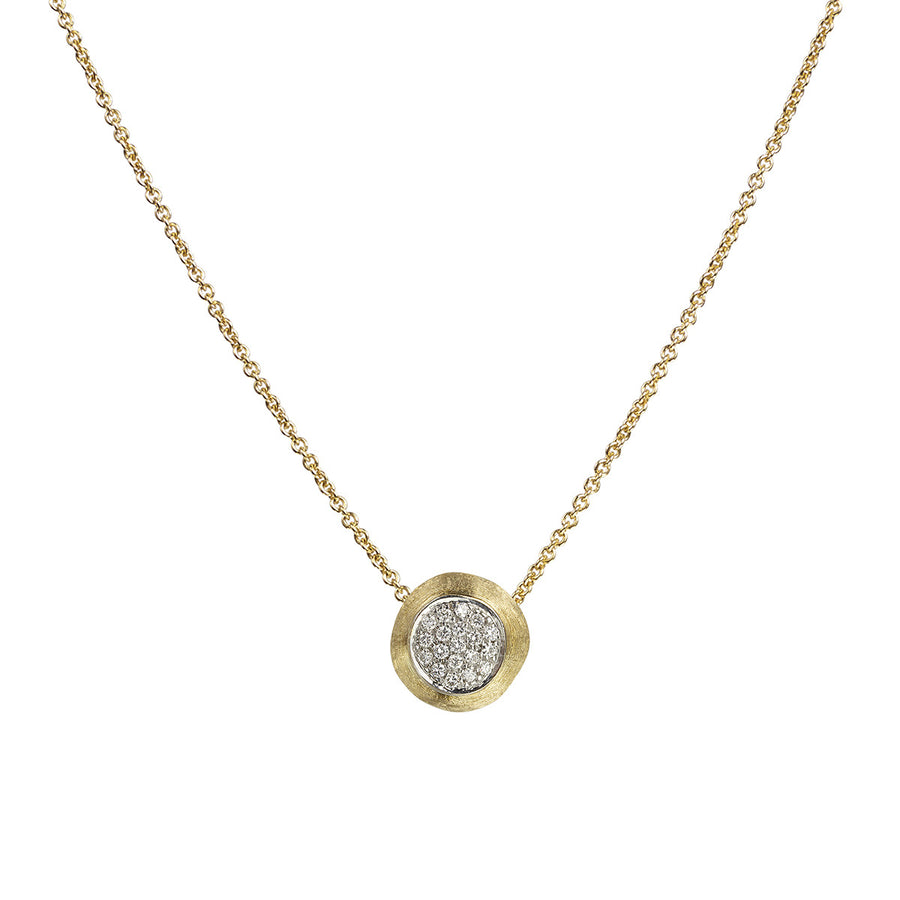18K Yellow and White Gold Diamond Bead Pendant