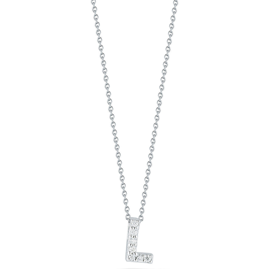 Love Letter L Pendant with Diamonds