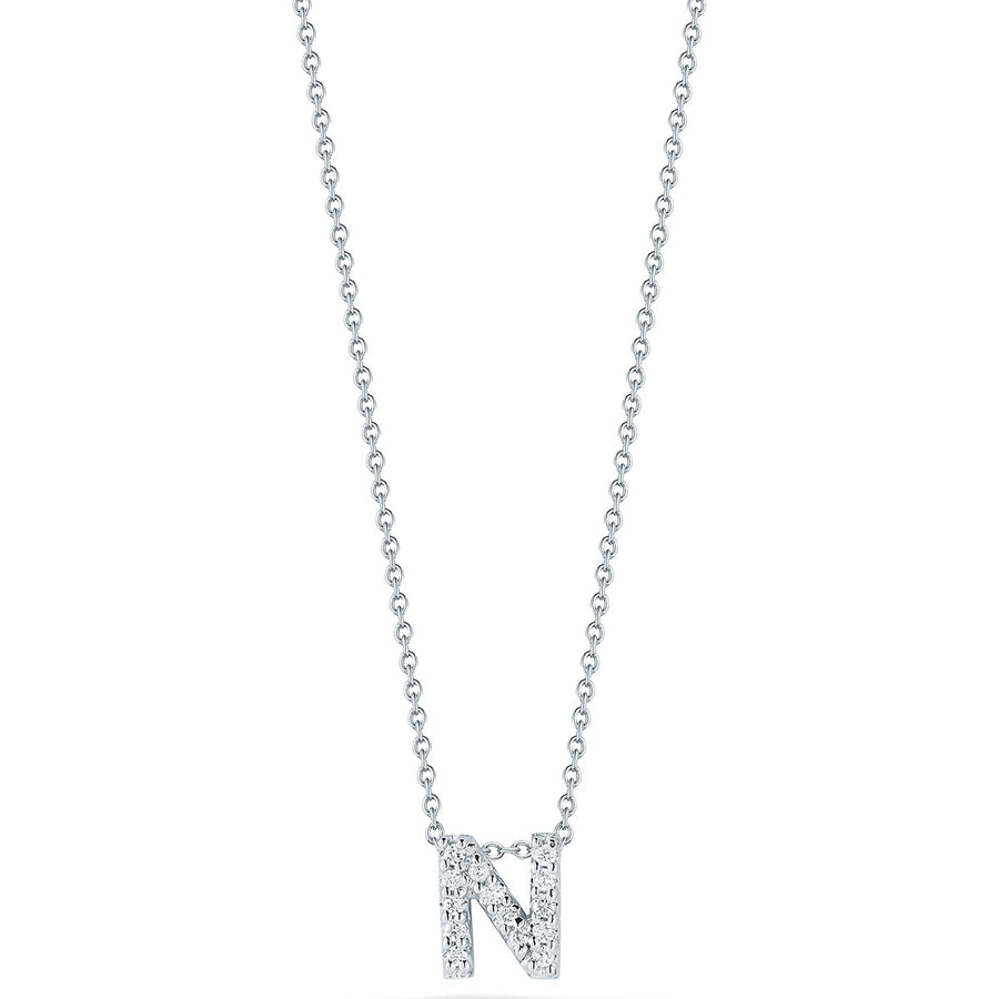 Love Letter N Pendant with Diamonds