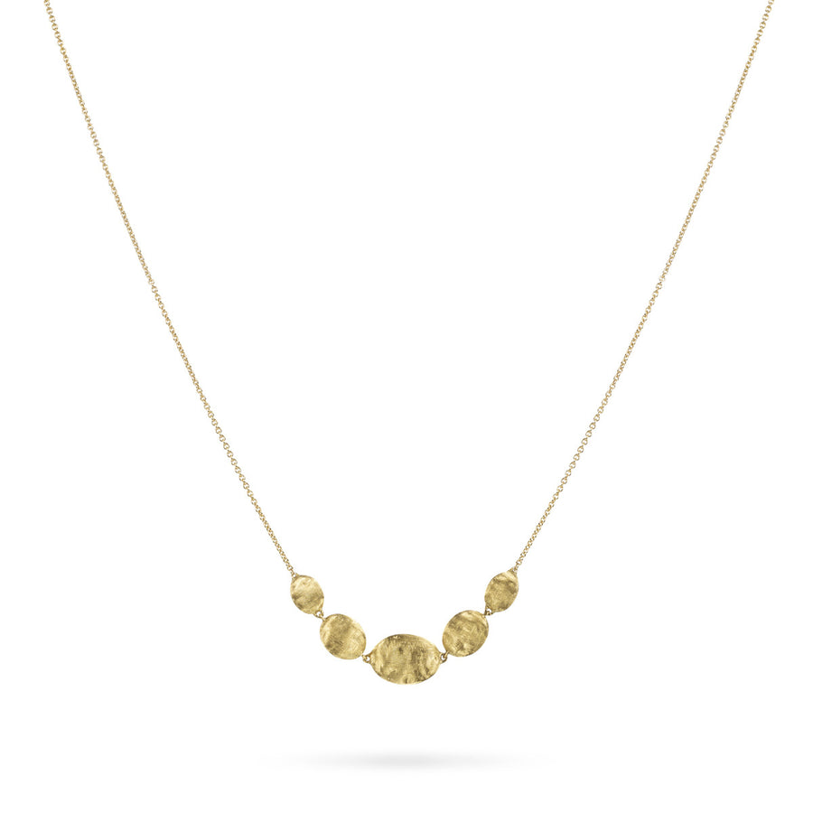 18K Yellow Gold and Diamond Pave Necklace