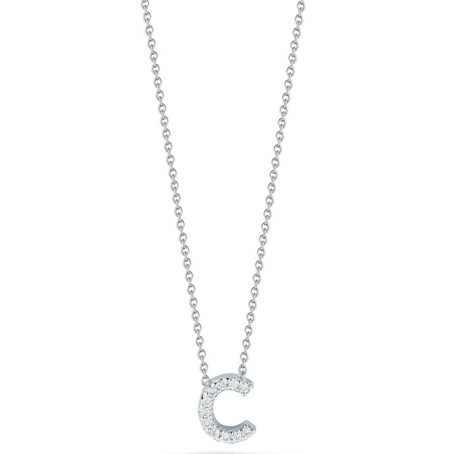 Love Letter C Pendant with Diamonds