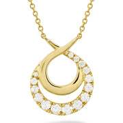 Diamond Double Circle Necklace