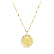 Initial Charm Necklace with Diamonds in Gold on Chain