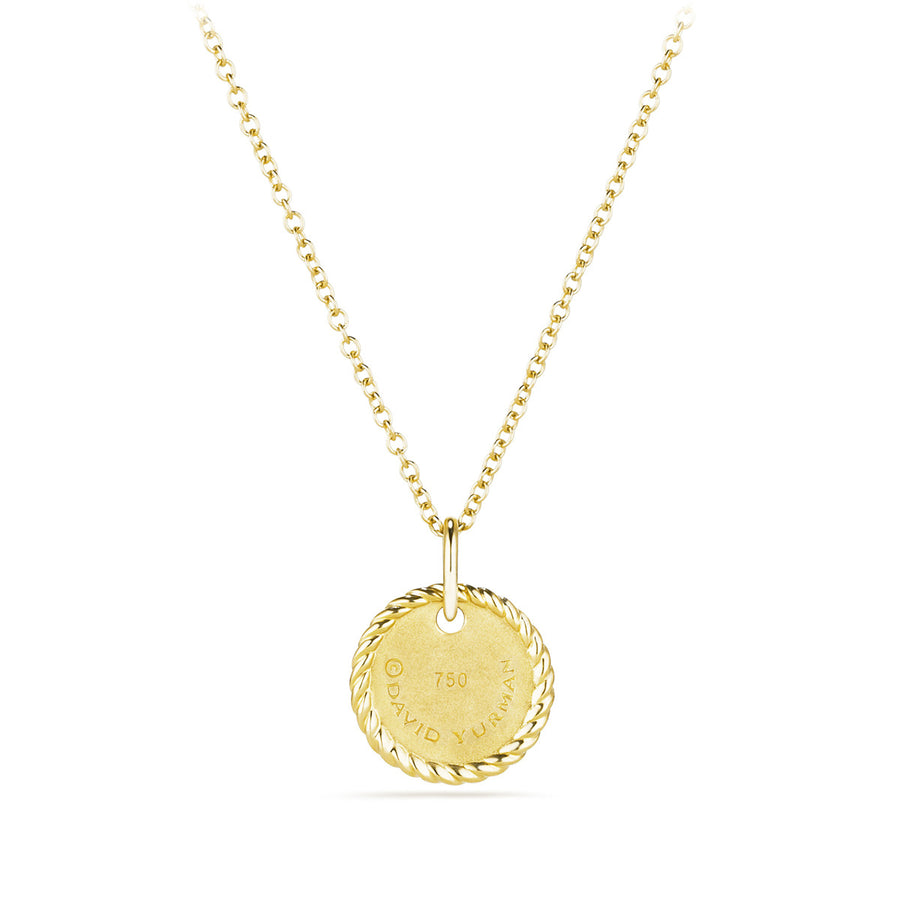 Initial Charm Necklace with Diamonds in Gold on Chain