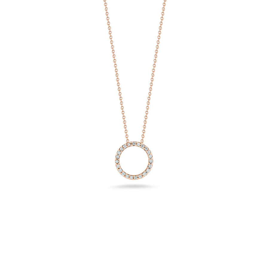 Circle Pendant with Diamonds