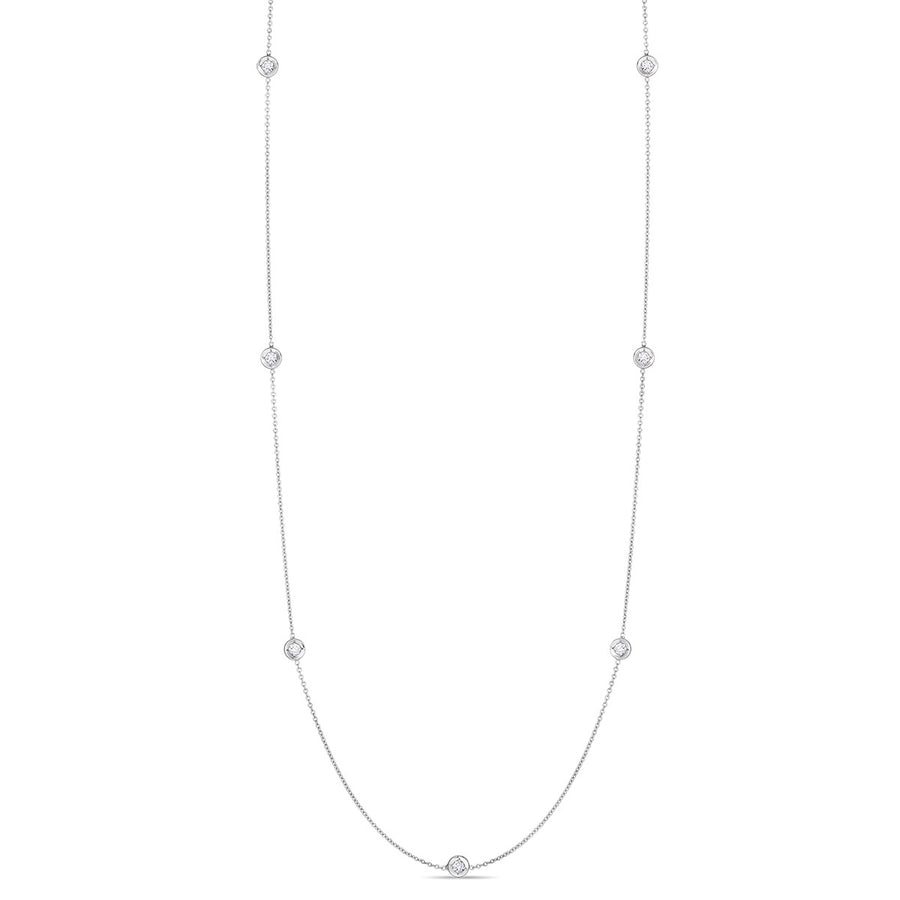 Necklace with 7 Diamond Stations