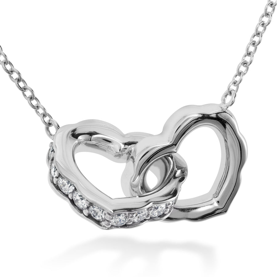 Lorelei Diamond Interlocking Heart Pendant